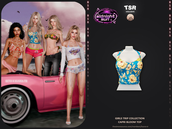 Sims 4 — Girls Trip Collection - 2 Capri Top BD1684 by busra-tr — A huge thank you to Beto_ae0 for this wonderful