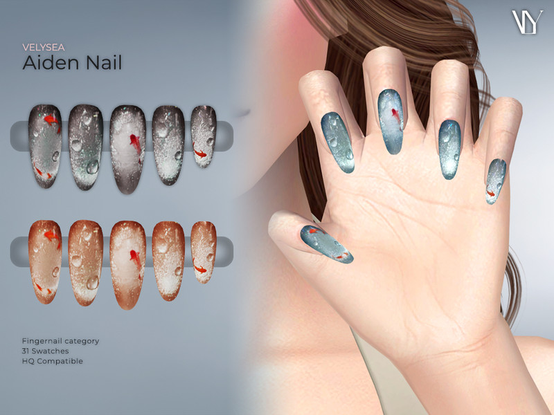 Sims 4 VELYSEA Aiden Nail by VELYSEA
