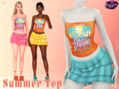 Sims 4 — Summer Top v2 by BlueRose-sims — New Mesh 15 Swatches All Lods HQ and Base Game Compatible Custom Thumbnail All