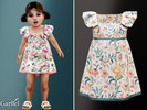 Sims 4 — Toddler - Floral flutter sleeve dress with soft spring charm by Garfiel — A lovely toddler dress featuring a