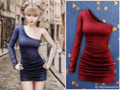 Sims 4 — Velvet midnight dress by MysteriousOo — A sleek mini dress crafted in soft velvet, featuring a striking