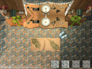 Sims 4 — Tropico Floor by Caroll912 — A 4-swatch tropical plants patterned tiled floor in blue and white tones as well as
