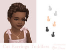 Sims 4 — Cat Earrings Toddlers by Dissia — Cat shape earrings for toddlers