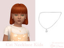 Sims 4 — Cat Necklace Kids by Dissia — Necklace with a cat shape pendant for kids