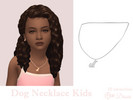 Sims 4 — Dog Necklace Kids by Dissia — Necklace with a cat shape pendant for kids