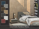 Sims 4 — Leather Panels Wall by Rirann — Leather Panels Wall