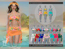 Sims 4 — PASSIFLORAE SWIMSUIT by DanSimsFantasy — A two-piece women's swimsuit style paired with a sarong and a short