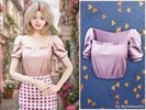 Sims 4 — Sweetheart puff sleeve blouse by MysteriousOo — A feminine blouse featuring a flattering square neckline
