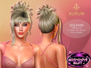 Sims 4 — Aurum - Dolphin updo hairstyle with bangs by Aurum — HQ compatible textures