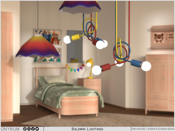 Sims 4 — Baldwin Lightings by Onyxium — Onyxium@TSR Design Workshop Lighting Collection - Belong To The 2026 Year