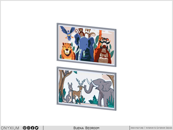 Sims 4 — Buena Double Paintings by Onyxium — Onyxium@TSR Design Workshop Kids Room Collection - Belong To The 2026 Year