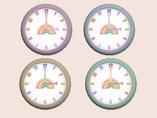 Sims 4 — Jomsims dreamy days Kids wall clock by jomsims — Dreamy Days Kids
