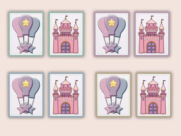 Sims 4 — Jomsims dreamy days Kids wall paintings by jomsims — Dreamy Days Kids