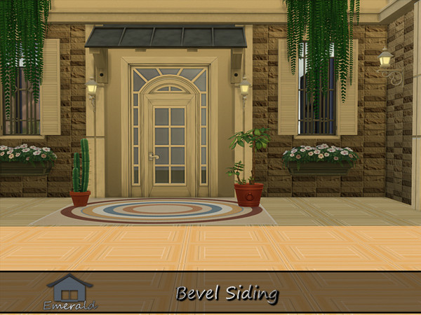 Sims 4 — Bevel Siding S4 by Emerald — Bevel siding is a classic overlapping wooden exterior wall cladding.Provides