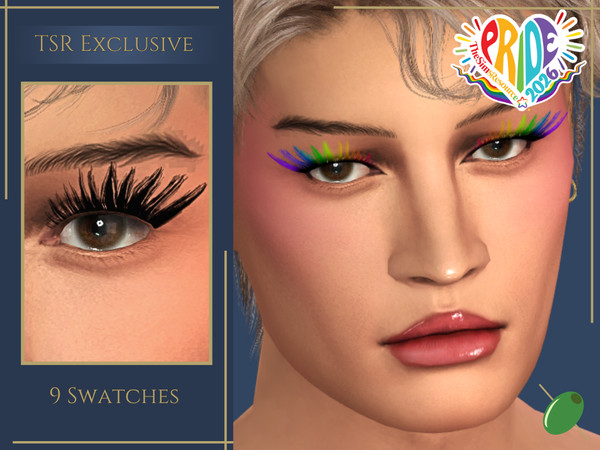 Sims 4 — Diva Mens 3D Lashes by Pitted0live — Pride month special