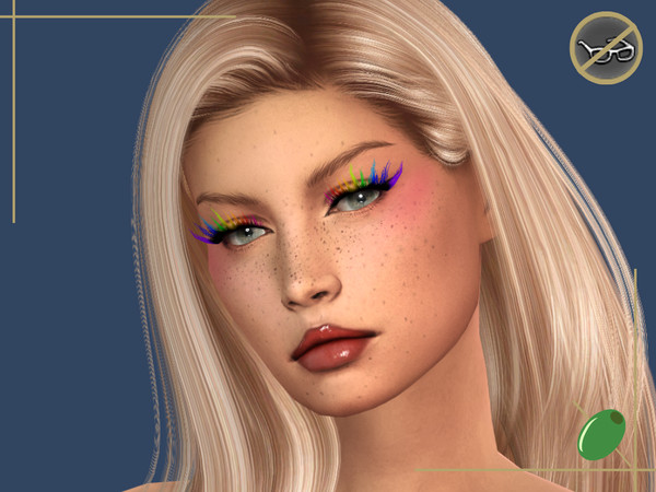 Sims 4 — Diva 3D Lashes Glasses Contradict by Pitted0live — Pride Month Special