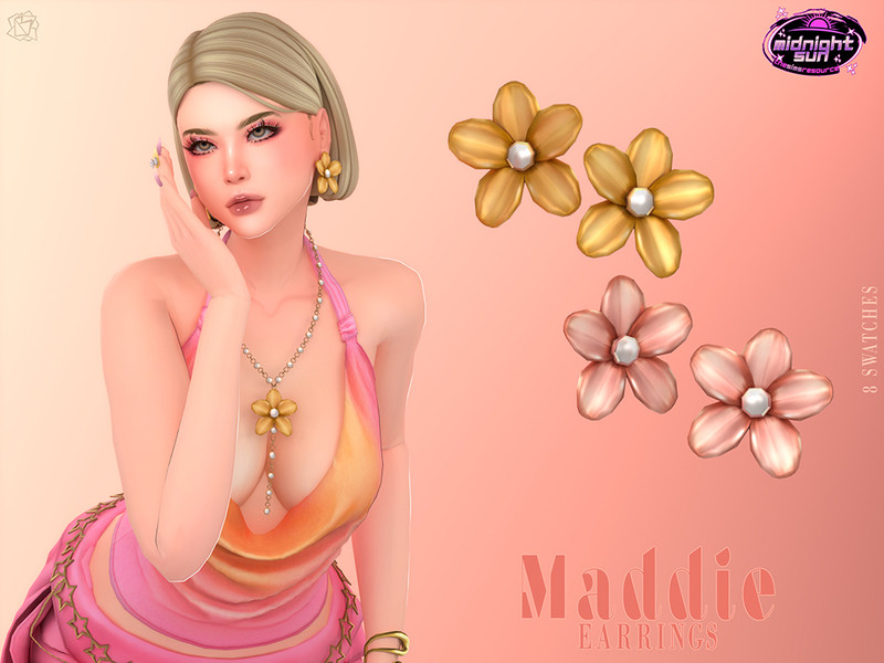 Sims 4 Maddie Earrings by BlueRose-sims