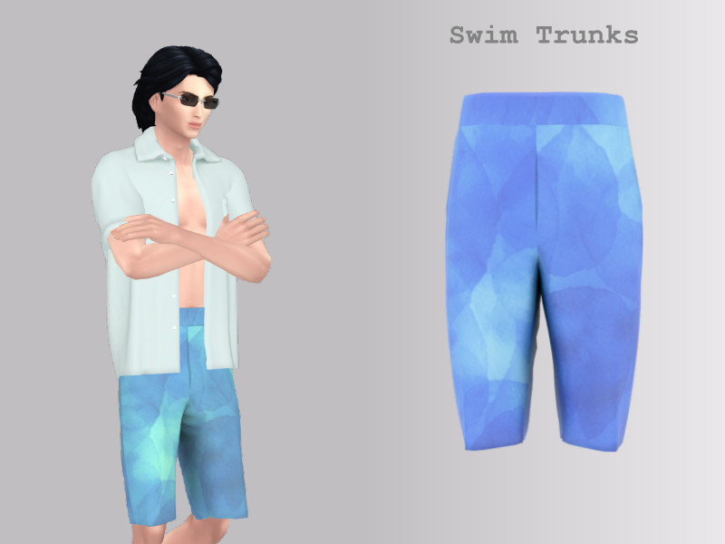 Sims 4 men’s clothing CC [YINYN]26061_SwimTrunks by Yinyn