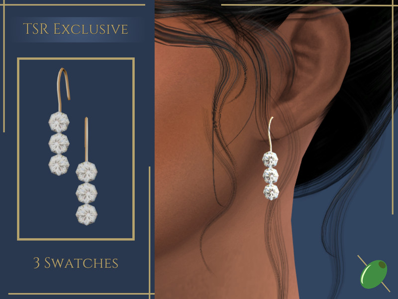 Sims 4 Sylvie Earrings by Pitted0live