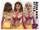 Sims 4 — Midnight Sun Nova y2k Wavy Nova Hairstyle by Leah_Lillith — There is optional recolor (color wheel) which can be