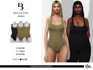 Sims 4 — Scoop Neck Sleeveless Bodysuit by Bill_Sims — This bodysuit features a scoop neckline and a sleeveless fit! -