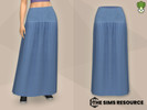 Sims 4 — Modest Wear - Shirring Waist Maxi Skirt by kapakijo — Shirring waist maxi skirt available in 32 colors.