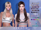 Sims 4 — Christie Hairstyle by Anto — Two straight long pony tails