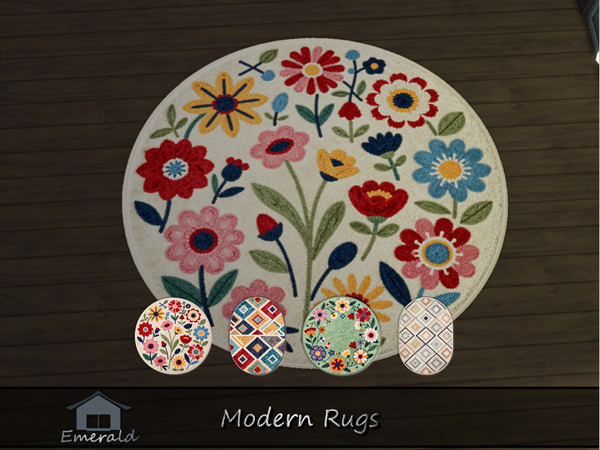 Sims 4 — modern rug 2 by Emerald — Modern rug designs emphasize a blend of comfort,versatility and personality,often