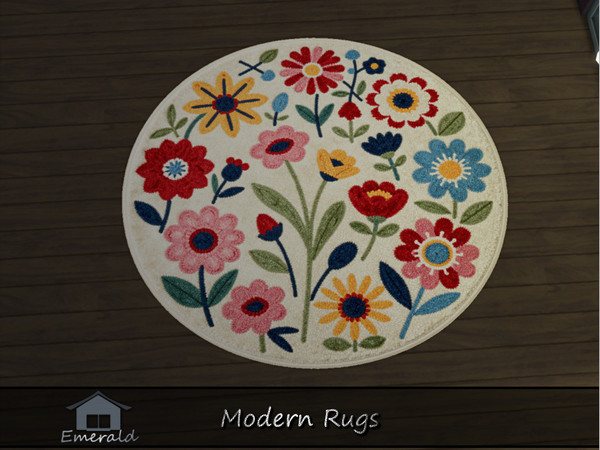 Sims 4 — Modern rug 1 by Emerald — Modern rug designs emphasize a blend of comfort,versatility and personality,often