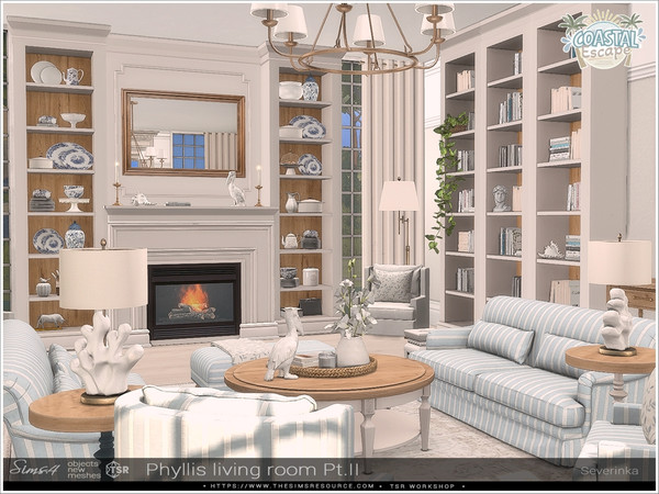 Sims 4 — Phyllis livingroom Pt II by Severinka_ — A set of furniture and decor to decorate the living room.