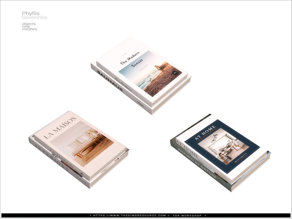 Sims 4 — Phyllis - books by Severinka_ — A set of furniture and decor to decorate the living room.