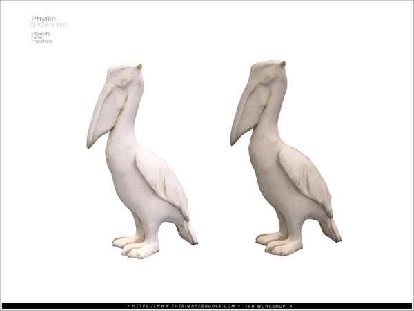 Sims 4 — Phyllis - Pelican statue by Severinka_ — A set of furniture and decor to decorate the living room.