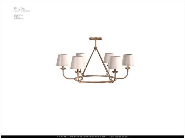Sims 4 — Phyllis - ceiling lamp LOW by Severinka_ — A set of furniture and decor to decorate the living room.