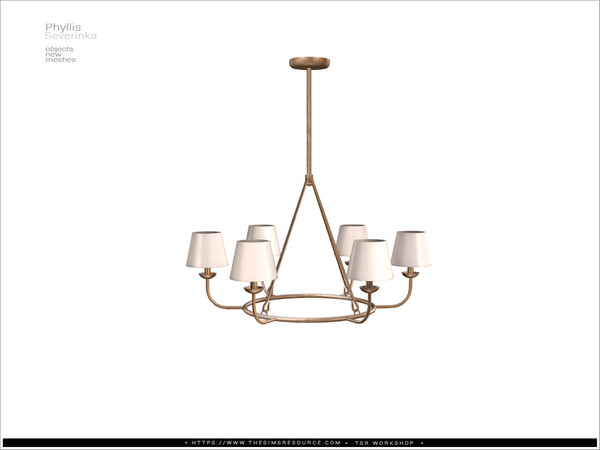 Sims 4 — Phyllis - ceiling lamp MED by Severinka_ — A set of furniture and decor to decorate the living room.