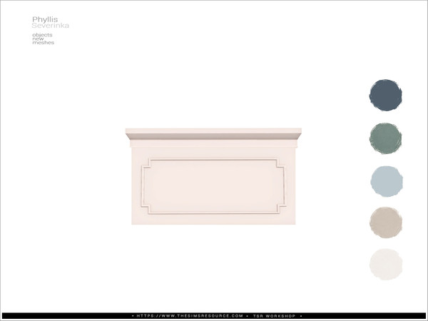 Sims 4 — Phyllis - fireplace top LOW by Severinka_ — A set of furniture and decor to decorate the living room.