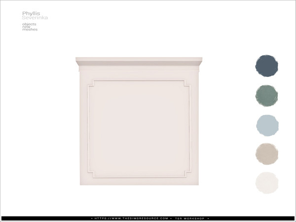 Sims 4 — Phyllis - fireplace top MED by Severinka_ — A set of furniture and decor to decorate the living room.