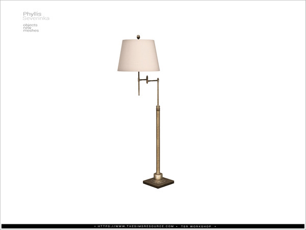 Sims 4 — Phyllis - floor lamp by Severinka_ — A set of furniture and decor to decorate the living room.