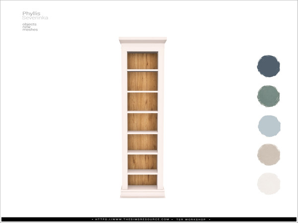 Sims 4 — Phyllis - narrow cupboard MED by Severinka_ — A set of furniture and decor to decorate the living room.