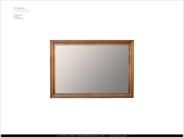 Sims 4 — Phyllis - wall mirror by Severinka_ — A set of furniture and decor to decorate the living room.