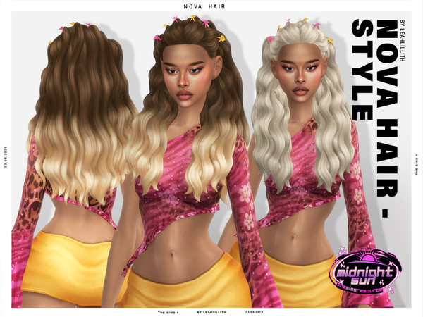 Sims 4 — Leahlillith_NovaHairstyle_MM by Leah_Lillith — There is optional recolor (color wheel) which can be found in the