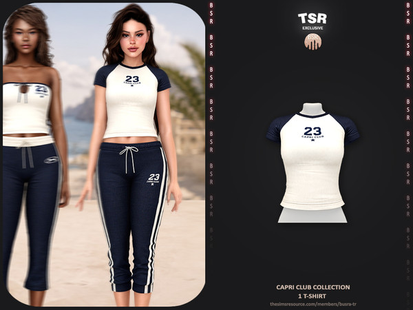 Sims 4 — Capri Club Collection - 1 T-shirt BD1686 by busra-tr — - BD1686