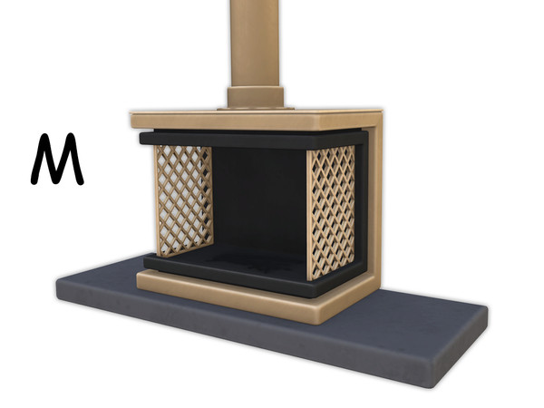 Sims 4 — Comiko Living Modern Farm Fireplace-med | Living Room by Comiko — Part 1 - Living Modern Farm Set is base game