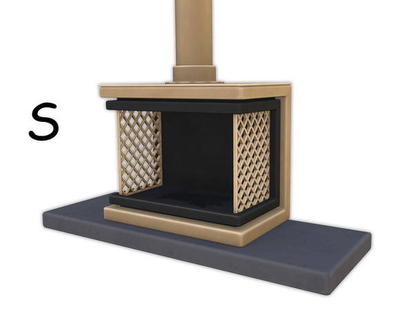 Sims 4 — Comiko Living Modern Farm Fireplace-short | Living Room by Comiko — Part 1 - Living Modern Farm Set is base game