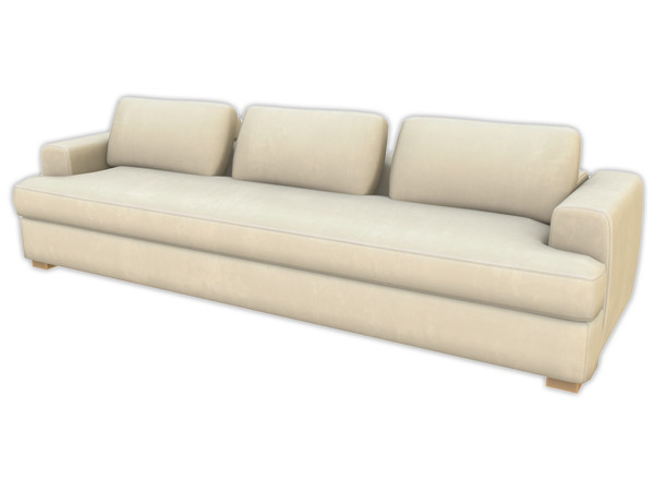 Sims 4 — Comiko Living Modern Farm Sofa Three Seat | Living Room by Comiko — Part 1 - Living Modern Farm Set is base game