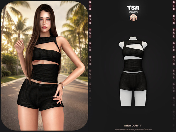 Sims 4 — SET-Mila Outfit by busra-tr — - BD1687