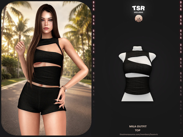 Sims 4 — Mila Outfit - Top BD1687 by busra-tr — - BD1687