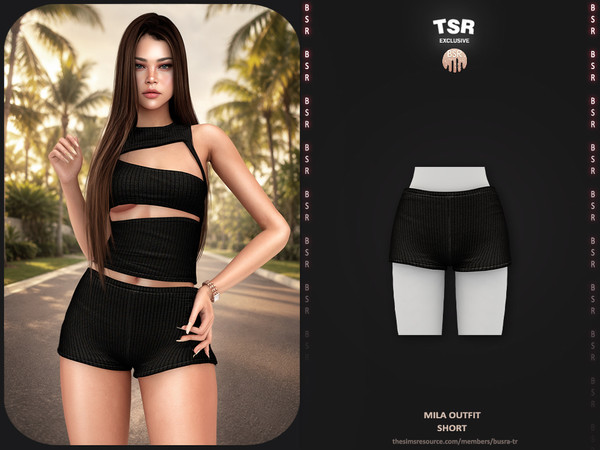Sims 4 — Mila Outfit - Short BD1687 by busra-tr — - BD1687