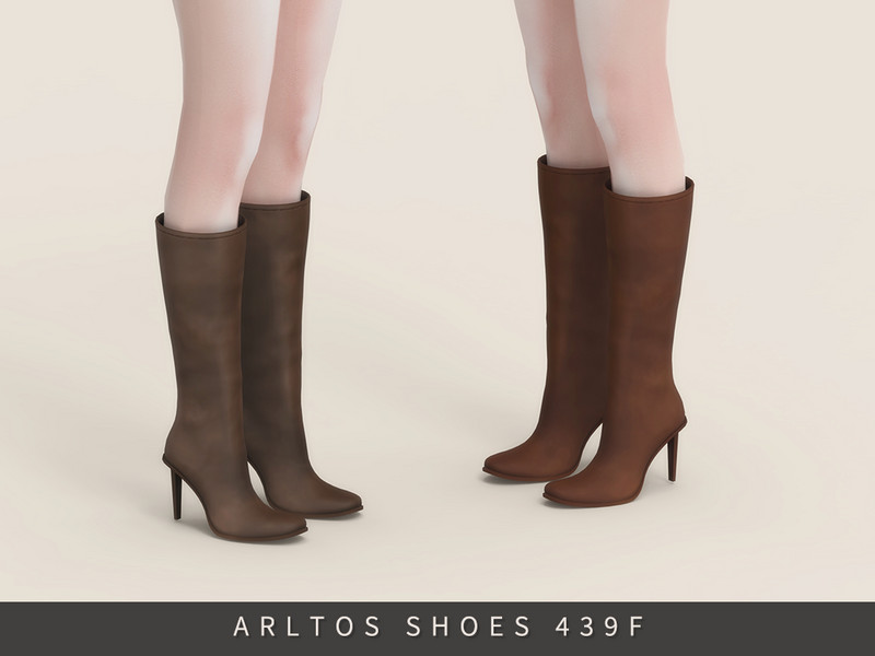 Sims 4 heel CC Vintage Boots High Heel by Arltos