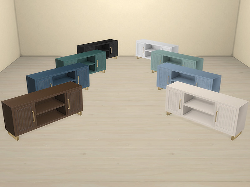 Sims 4 storage and organization custom content CC Family Gathering Dining Room Cabinet by yuxmara2710