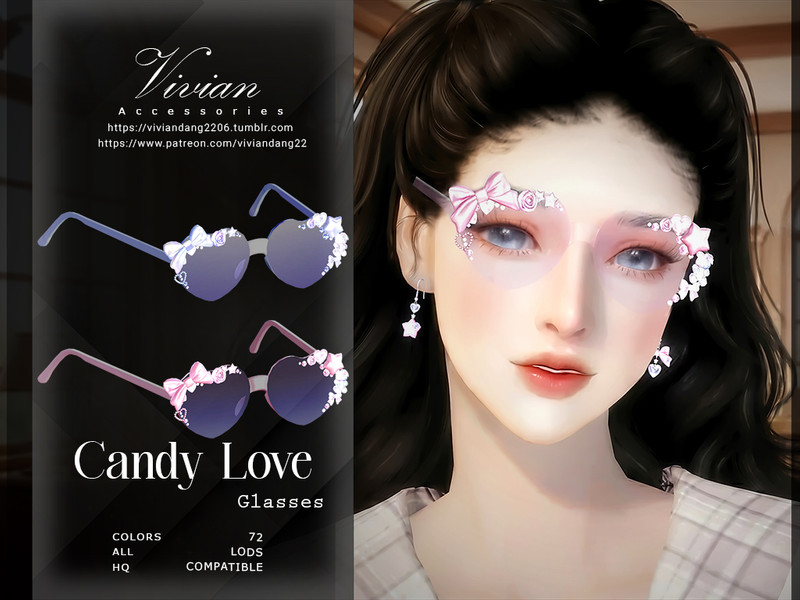 Sims 4 Candy Love - Glasses by VivianDang